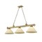 Z-Lite Cordon 3 Light Billiard, Rubbed Brass & Golden Mottle 2306-3RB-AGM14 - alternate 1